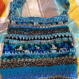 Handmade crochet purse shopping bag
